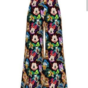 WILD RICH KIDS Disney Character Print Wide-Leg Pants